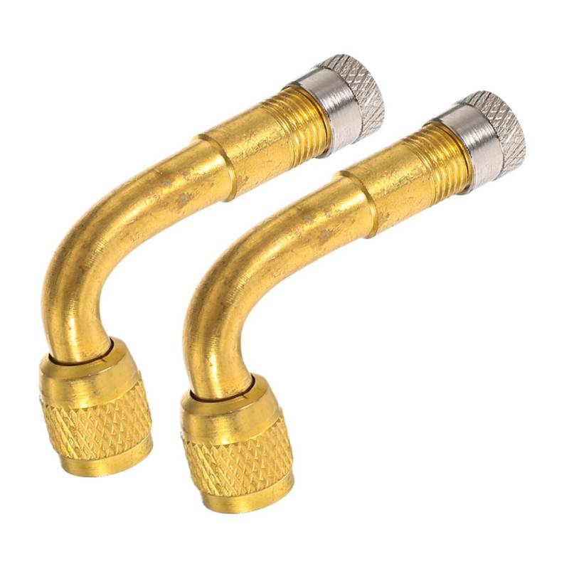 Garneck 2 Stück Messing Reifenadapter Fahrradschaftverlängerung Ventilschaftverlängerung Reifenfüller Verlängerungsschlauch Universelle Reifenventilverlängerung Luftventiladapter von Garneck
