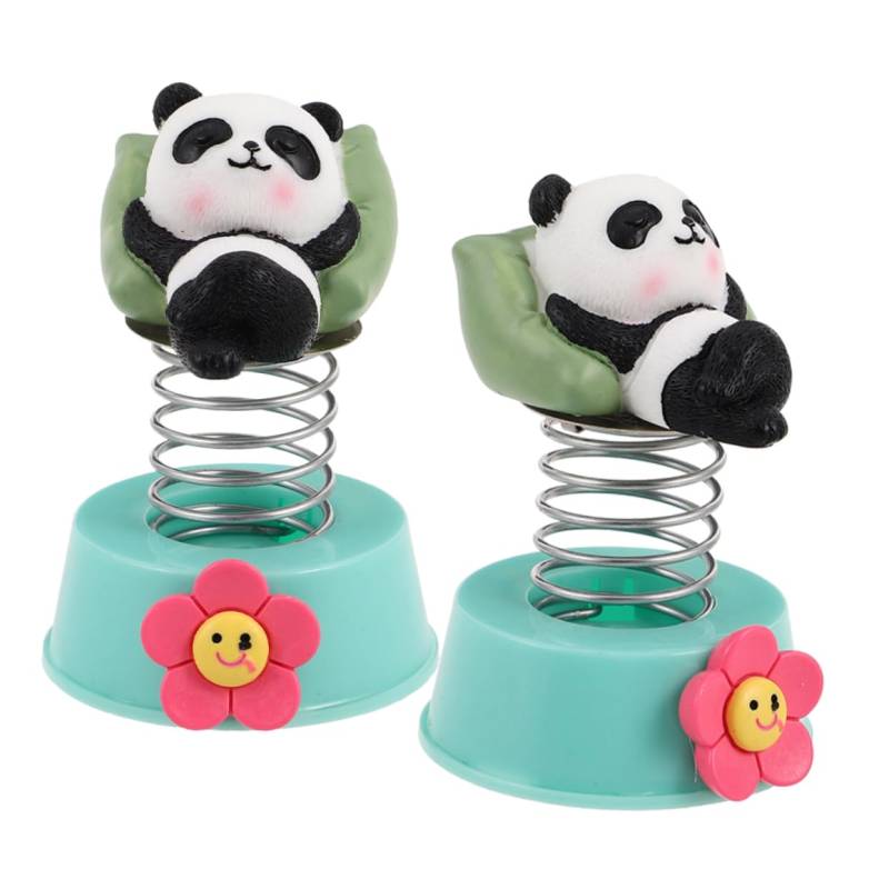 Garneck 2 Stück Ornamente Desktop-tierstatue Simulation Panda Panda-zubehör Armaturenbrett- -auto Autodekoration Panda Nette Autoverzierung Armaturenbrettverzierung Harz von Garneck