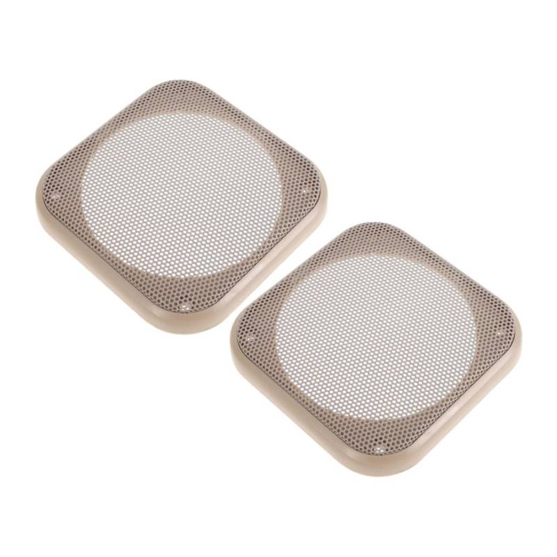 Garneck 2 Stück Quadratische Horn Netzabdeckung Für Lautsprecher Lautsprecherabdeckung Auto Lautsprechergrill Bildschirmabdeckung Lautsprecher Kunststoff Beige von Garneck