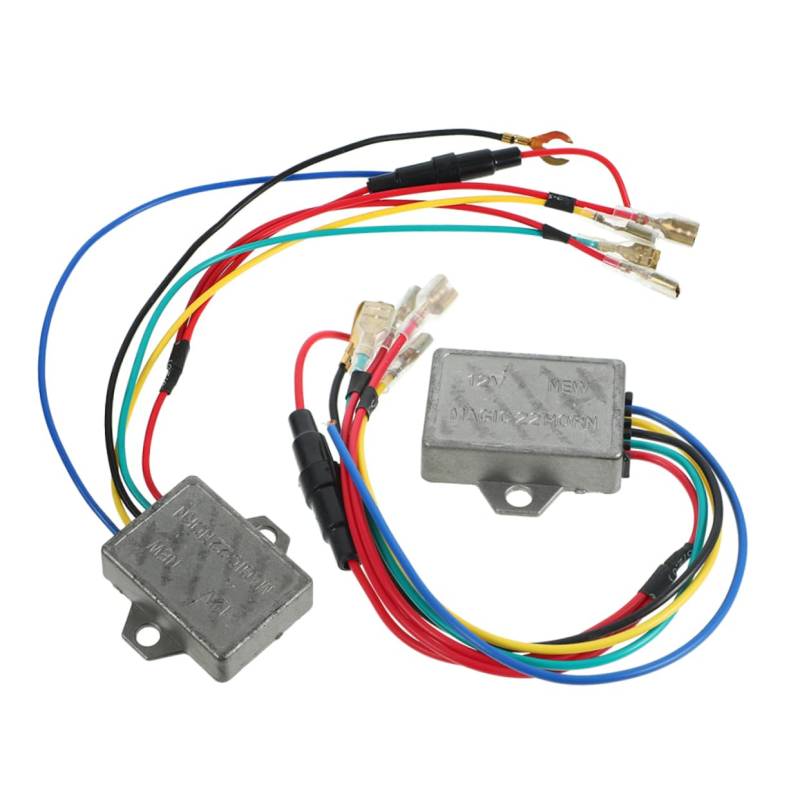 Garneck 2 Stücke Lautsprecher-controller Roller-gleichrichter Motorrad-hupensteuerung Hornreglerstabilisator Motorradteil Moped-hornstabilisator Scooter-zubehör Reglergleichrichter Plastik von Garneck