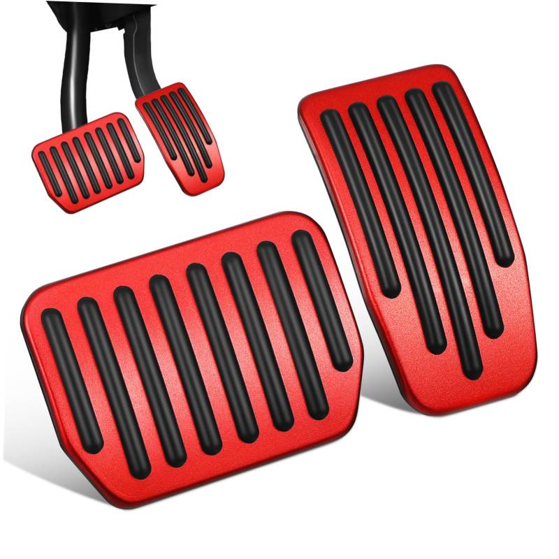 Garneck 2Stücke Auto Pedal Abdeckungen für Y Rutschfeste Bremspedal Pads Stylischen Farben Einfache Montage Kompatibel Sicherer Fahrkomfort von Garneck