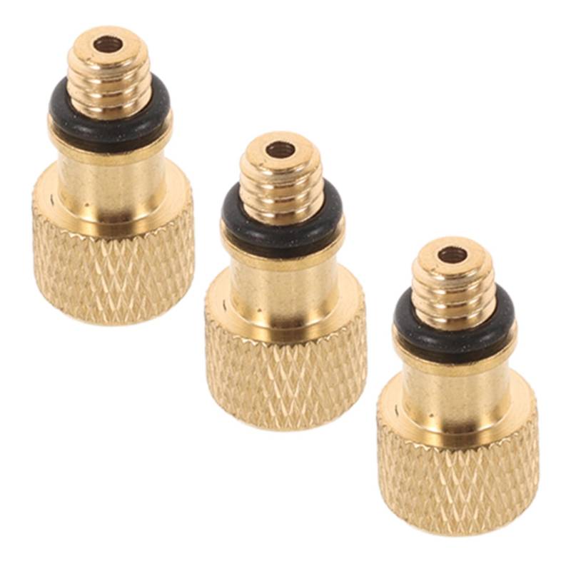 Garneck 3Stücke Presta Ventiladapter aus Kupfer Teiliges für Fahrräder und Luftkompressoren Leicht und Tragbar für Schnelles Aufpumpen und Effiziente von Garneck