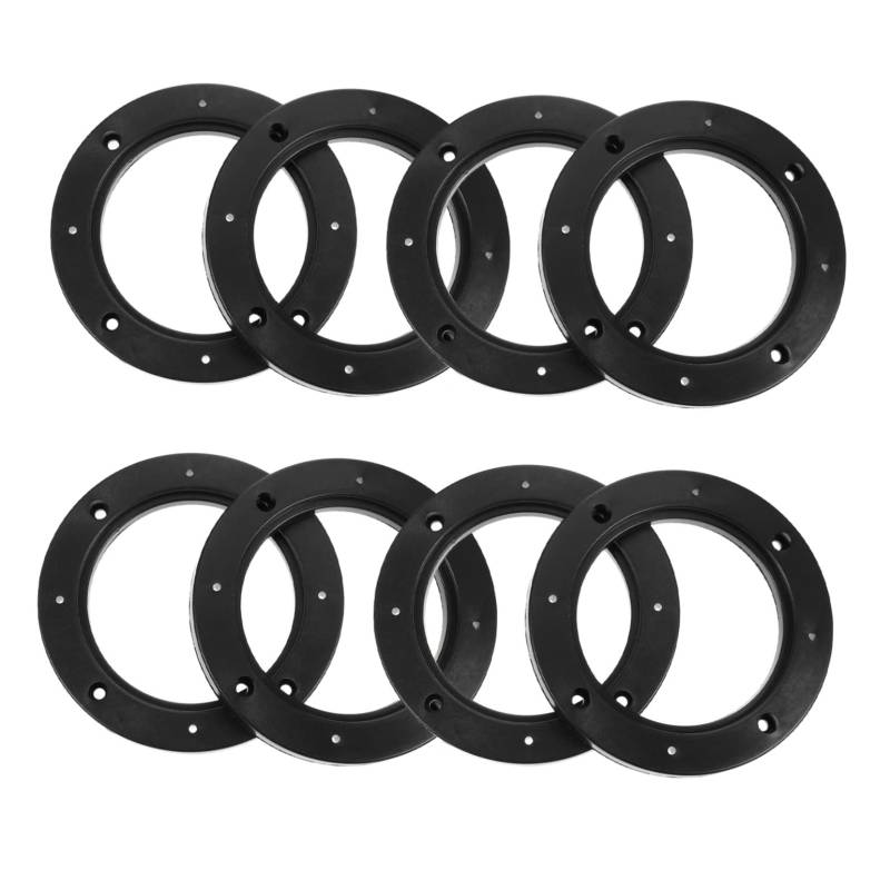 Garneck 4 Paare Hornscheibe Autosprecher Abstandshalter für Autolautsprecher Lautsprecherringe im Auto Audio-Adapterring für Fahrzeuge Abstandsringadapter für Fahrzeuglautsprecher Schwarz von Garneck