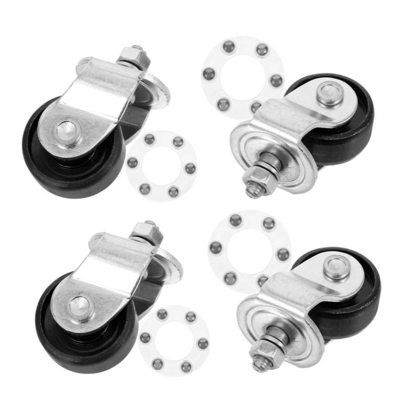 Garneck 4Stücke Wagenheberrollen Abnehmbare Caster für Horizontale Wagenheber Langlebiges Stahlmaterial Einfach zu Positionieren für Camper und Anhänger von Garneck