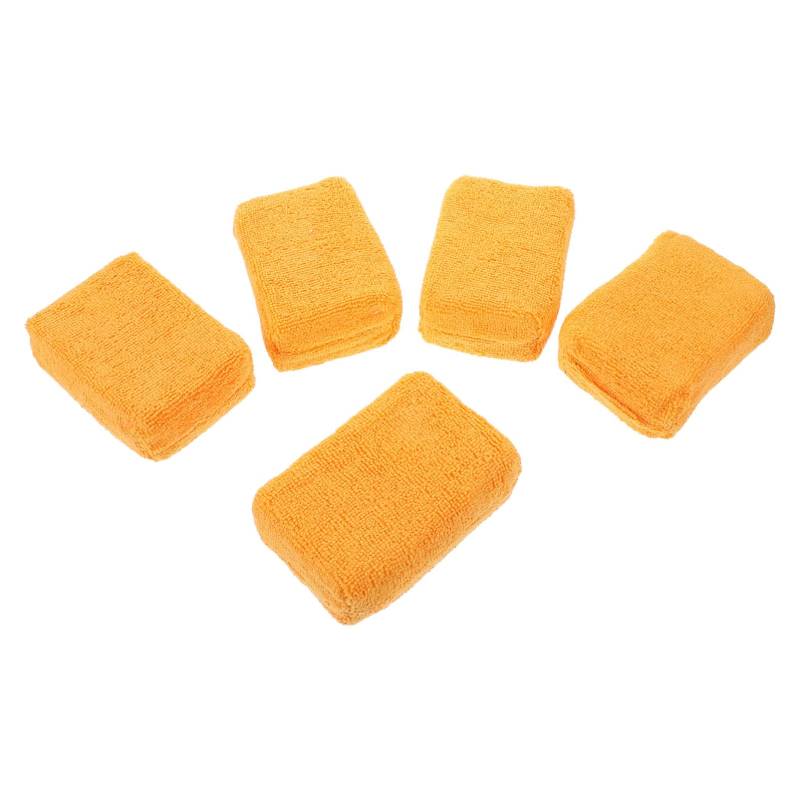 Garneck 5 Stück Polierpads Reinigungsapplikator Pad Auto Polierapplikator Auto Entlüftungsreiniger Scheuerpads Autopolierer Pufferaufsatz Für Bohrmaschinen Auto Polierpads Orange von Garneck