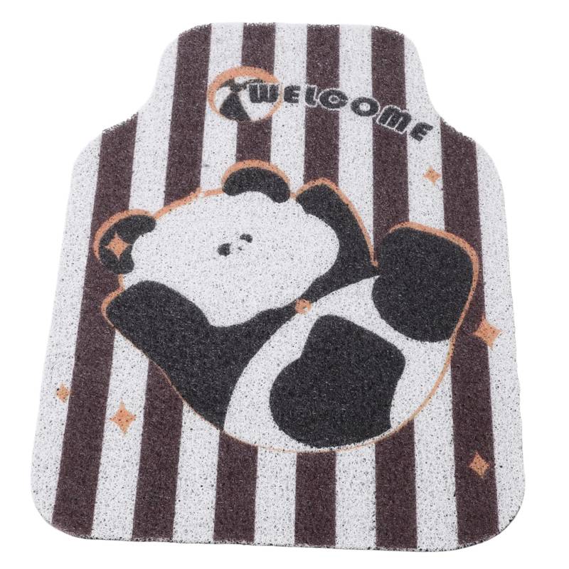 Garneck Panda-fußpolster Bodenschutzmatte Teppich Fahrzeug-fußmatte Vorn Süße Automatte Auto-fußmattenschutz Bodenmatte SUV Auto-bodenschutzpolster Vorne Autofußmatte PVC von Garneck