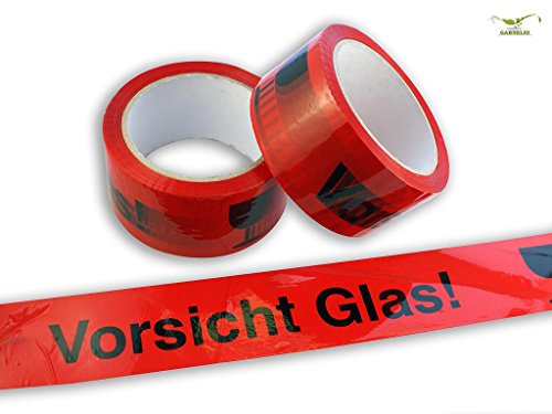 Garnelio Klebeband/Paketband - Vorsichtig Glas - 50m von Garnelio
