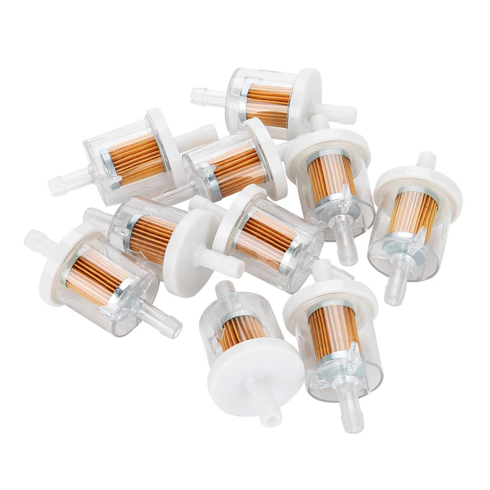 10 Stück Kraftstofffilter universal 1/4 Zoll langlebig kleiner Gasfilter Inline-Benzinfilter für Auto Motorrad Auto 10 Stück Kraftstofffilter universal 1/4 Zoll langlebig kleiner Gasfilter Inline-Benzinfilter für Auto Motorrad Auto von Garosa