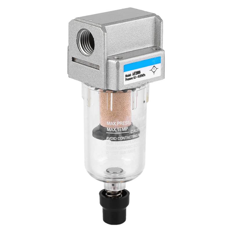 G1/4" Luftfilter Wasserabscheider und Öl zum Austauschen der Luftlinie AF2000-02 Partikelfilter Wasserpartikelfilter 750L/Min Automatik Druckluft Filter Ölabscheider für Druckluftfilter von Garosa