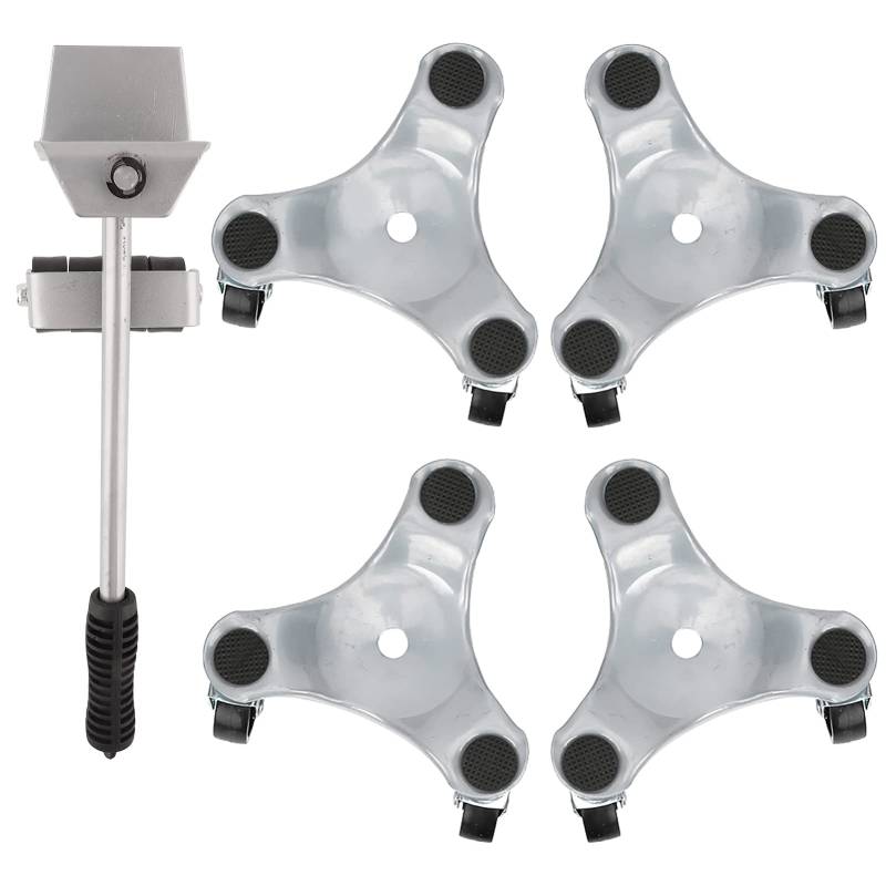 Möbelschieber Möbeltransportset Silver Lifter Moving Plate für schwere Gegenstände mit 400 kg beweglichen Werkzeugen Einstellbare Brechstange Heavy Furniture Lifter Move Transport Set von Garosa