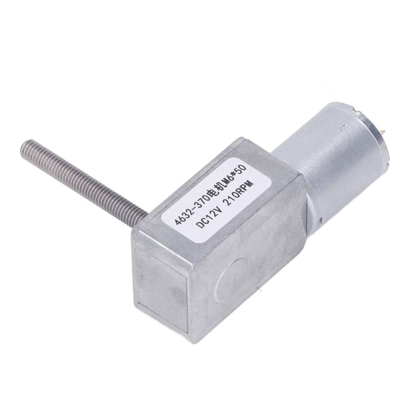 Schneckengetriebemotor, DC 12 V Getriebemotor M6 X 50 Mm Mikro-Umkehr-Geschwindigkeitsreduzierungsgetriebemotor für Fensteröffner, Halterungen (210RPM) von Garosa