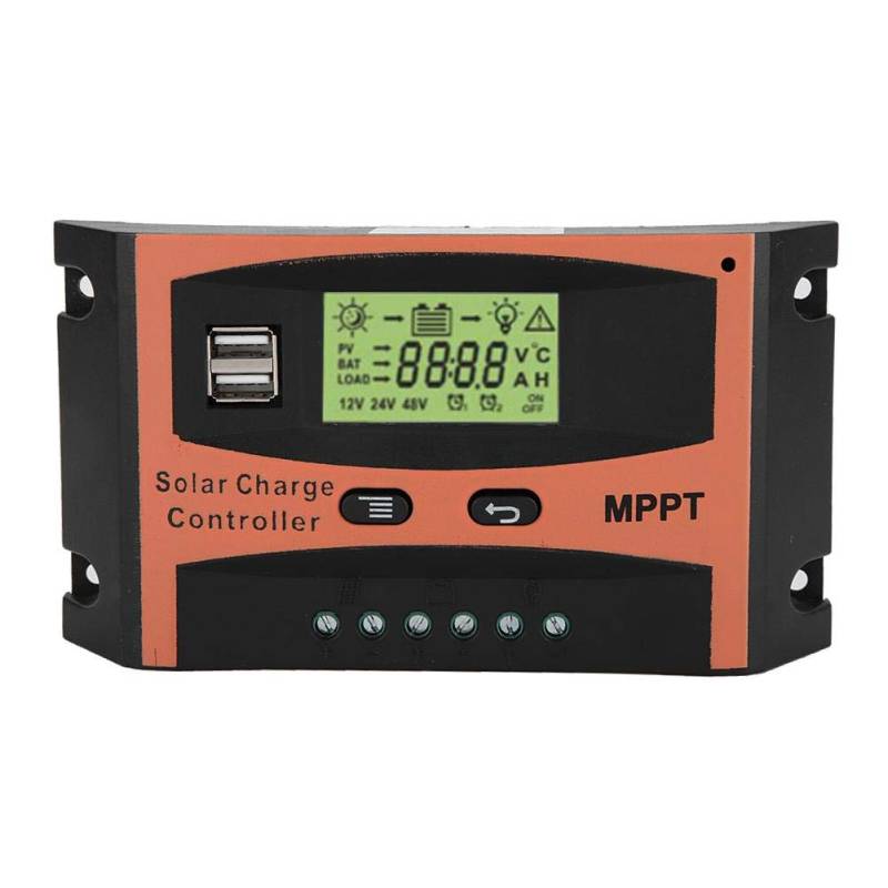 Solarpanel Regler, MPPT Laderegler12V / 24V, 30A 40A 50A 60A Solarladeregler mit LCD Display(50A) von Garsent