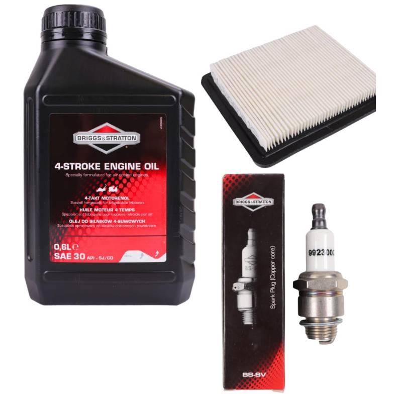 Wartungsset für Rasenmäher BRIGGS&STRATTON Quantum 625, 650, 675 5-6 PS B&S 0,6L 10W 30 von GartenExpress