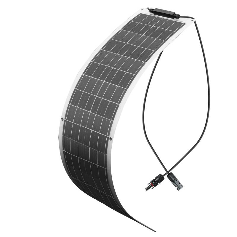 50W Solarpanel Flexibel Schmal Lang, 104 X 25 CM 19,8V 50 Watt Flexibles Solarpanel Solarmodul für 12V Batterien Wohnmobil Häuser Balkon Camping Boot von Gasolarxy