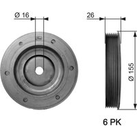 Riemenscheibe, Kurbelwelle GATES DriveAlign™ TVD1020 Riemenscheibe, Kurbelwelle GATES DriveAlign™ TVD1020 von Gates
