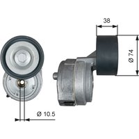 Riemenspanner, Keilrippenriemen GATES T38600 von Gates