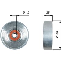 Spannrolle, Keilrippenriemen GATES DriveAlign™ T39178 von Gates