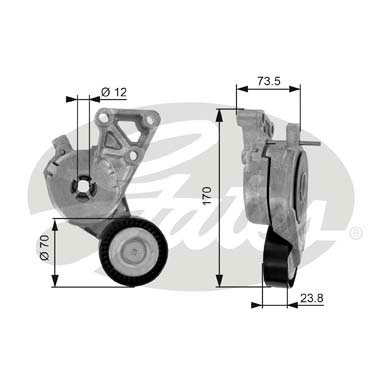 Spannrolle, Keilrippenriemen Gates T38148 Spannrolle, Keilrippenriemen Gates T38148 von Gates