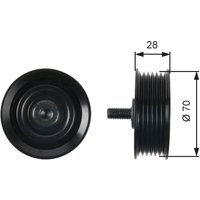 Umlenk-/Führungsrolle, Keilrippenriemen GATES T36410 Umlenk-/Führungsrolle, Keilrippenriemen GATES T36410 von Gates