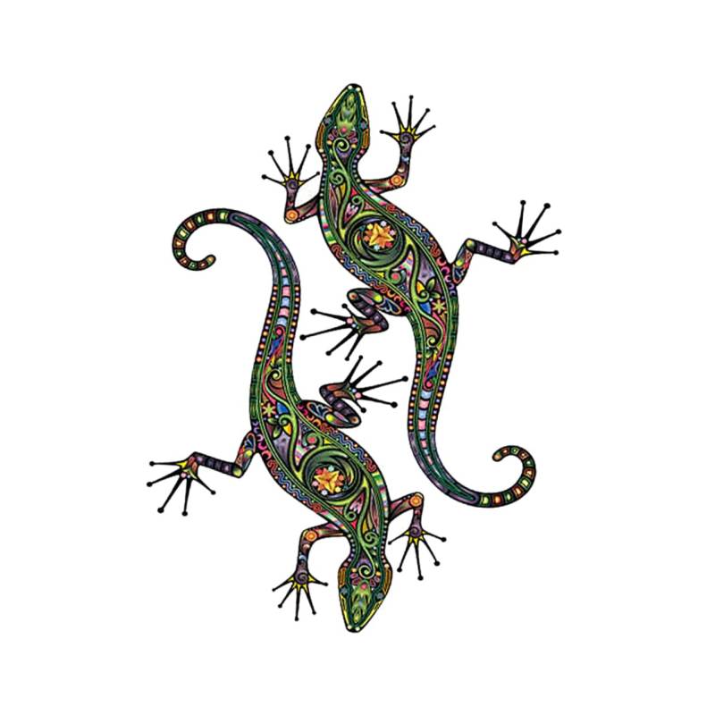 Gatuida 2er-Pack Gecko-Aufkleber. Lustiges Gecko-Design. Einfach Anzubringender PVC-Aufkleber. von Gatuida