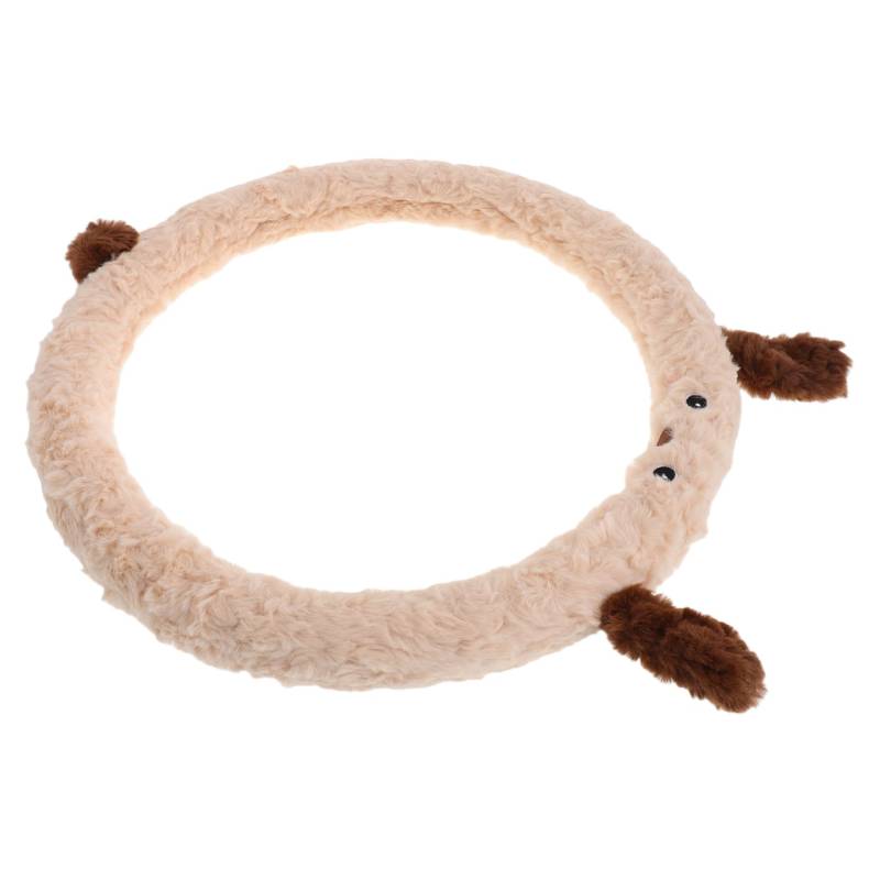 Gatuida Lenkradabdeckung Auto Winterzubehör Autozubehör Für Mädchen Süßes Autozubehör Lenkradbedeckung Für Den Winter Lenkradbezug Warm Kawaii-autozubehör Lenkradbezug Süß Khaki Plüsch von Gatuida