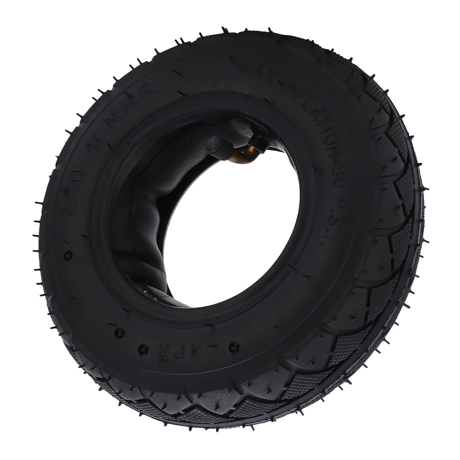 Gatuxe 2.50-4 Reifen und Schlauch, Anti-Aging 2.50-4 Reifen und Schlauchsatz Geräuscharmer, langlebiger, sicherer Gummi für Roller von Gatuxe