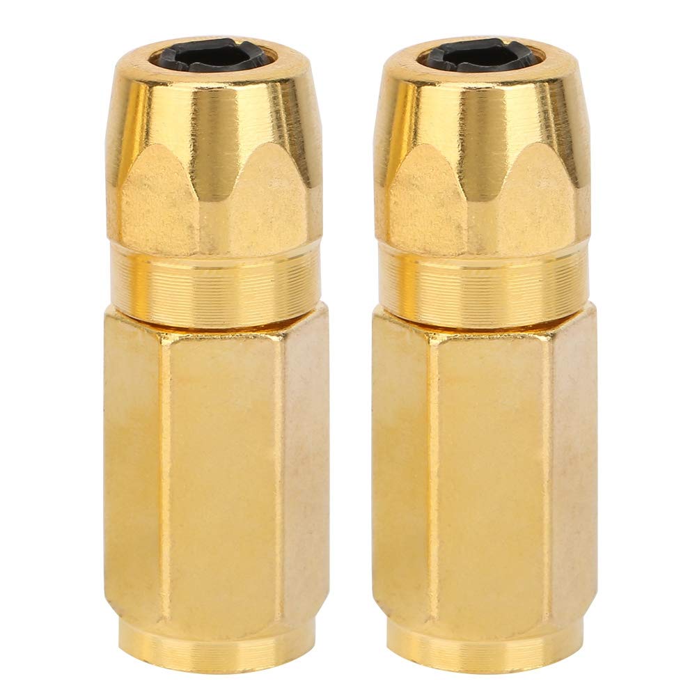 Gavigain FETT Gewehr FLACH DÜSEN 2PCS ERSATZ Nipple Fitting SCHMIERUNGS ZUBEHÖR FÜR AUTOMOBIVE LKW (Gold) von Gavigain