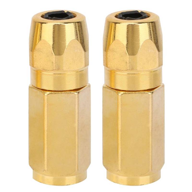 Gavigain FETT Gewehr FLACH DÜSEN 2PCS ERSATZ Nipple Fitting SCHMIERUNGS ZUBEHÖR FÜR AUTOMOBIVE LKW (Gold) von Gavigain