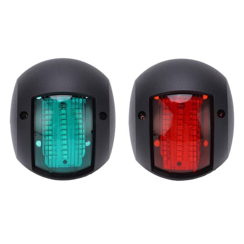 Marine Boat Yacht Signal LED LED Navigation Biege Lampe Rotgrüne Schiffsbrettleuchte DC 12V 24 V 3W (Black) von Gavigain