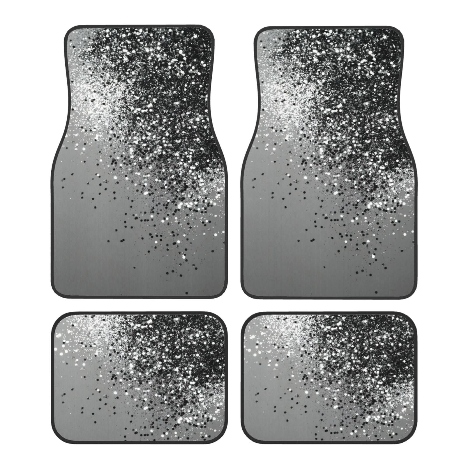 Glänzendes silberfarbenes Glitzer-Automatten, komplettes Set, 4 mm dickes Tauchmaterial, hochwertiges Autozubehör, niedlicher Autoteppich Glänzendes silberfarbenes Glitzer-Automatten, komplettes Set, 4 mm dickes Tauchmaterial, hochwertiges Autozubehör, niedlicher Autoteppich von GaxfjRu