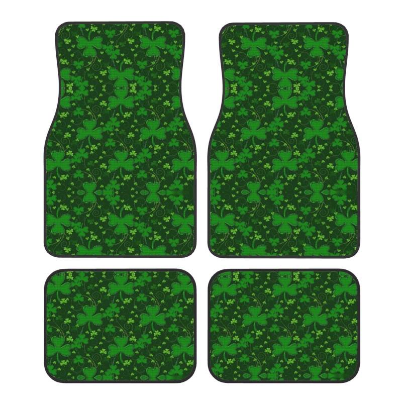 Hintergrund St. Patrick's Day Glitzer Niedliches Autozubehör 4-teiliges wasserdichtes Autoteppich-Set Autoteppich ideal für alle Jahreszeiten von GaxfjRu