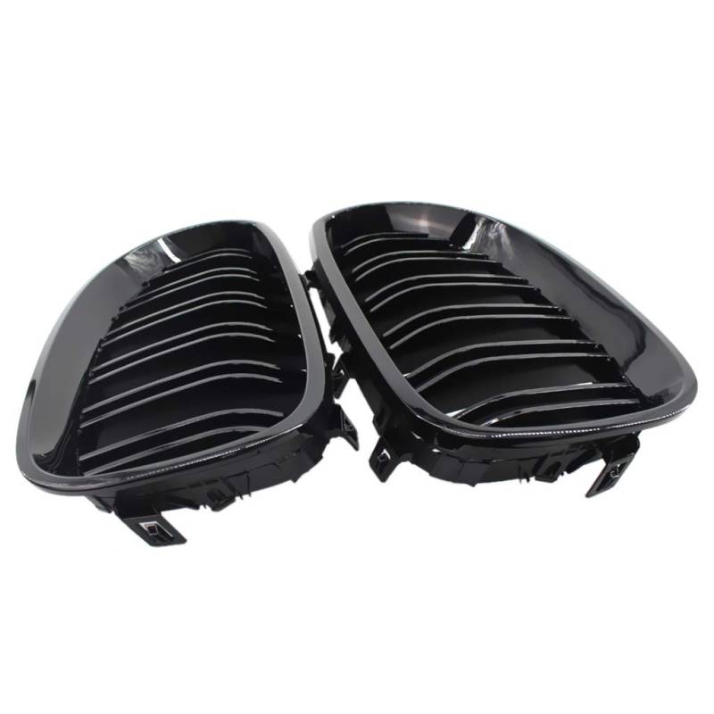 Gazechimp 2pcs Sportgrill Grills Flossen Gitter für BMW E60 E61 2004—2009 Mit Glänzender Nieren Fronthaube von Gazechimp