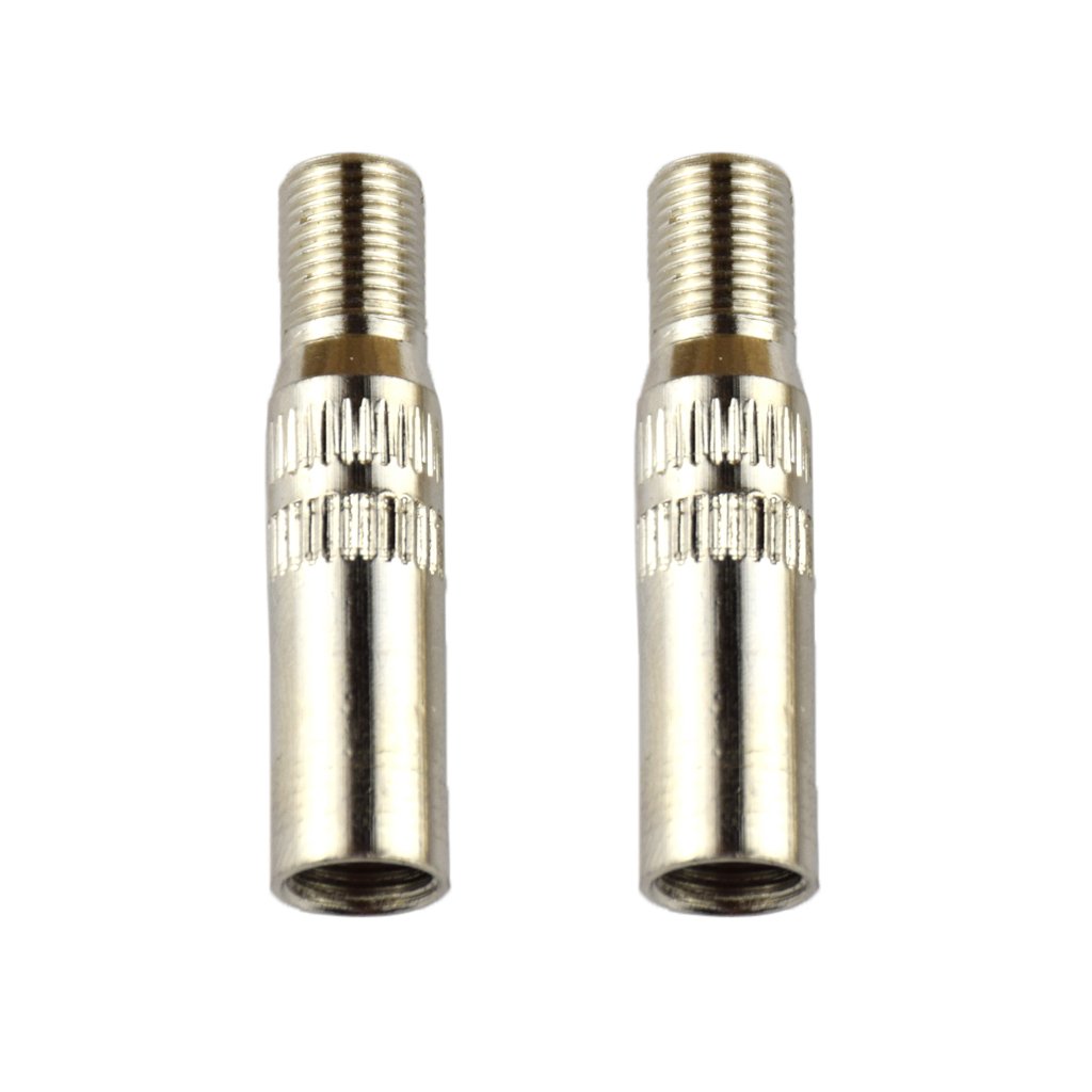 Gazechimp 2X Auto PKW Motorrad Fahrrad Reifen Ventil Verlängerung Adapter Ventilkappe Chrom, Universelle Passform, Messing, Reifenzubehör, Reifenventilkappe von Gazechimp