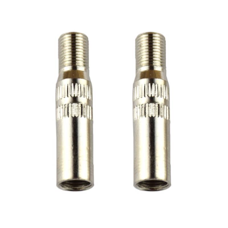 Gazechimp 2X Auto PKW Motorrad Fahrrad Reifen Ventil Verlängerung Adapter Ventilkappe Chrom, Universelle Passform, Messing, Reifenzubehör, Reifenventilkappe von Gazechimp