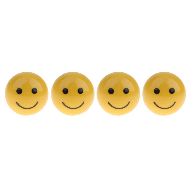 Gazechimp 4Stk. Smiling Face / Lächelndes Gesicht Ventilkappen, Staubschutz Reifenventilkappen von Gazechimp