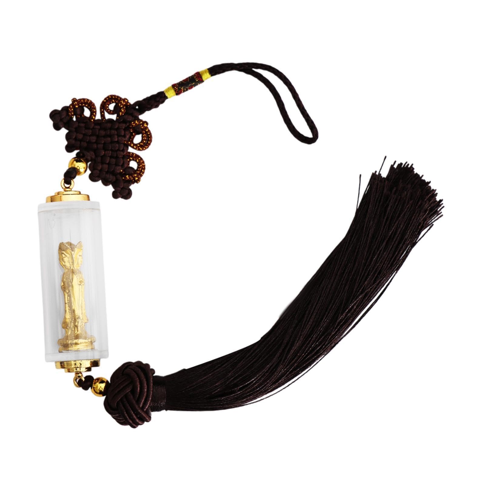 Gcljlmy Auto Rückfahrspiegel Anhänger, Buddha Guanyin Statue Hanging Ornament Skulpture Geschenk Charme Autos für Wohnmobile SUVS -LKWs baumeln (Kaffee) von Gcljlmy