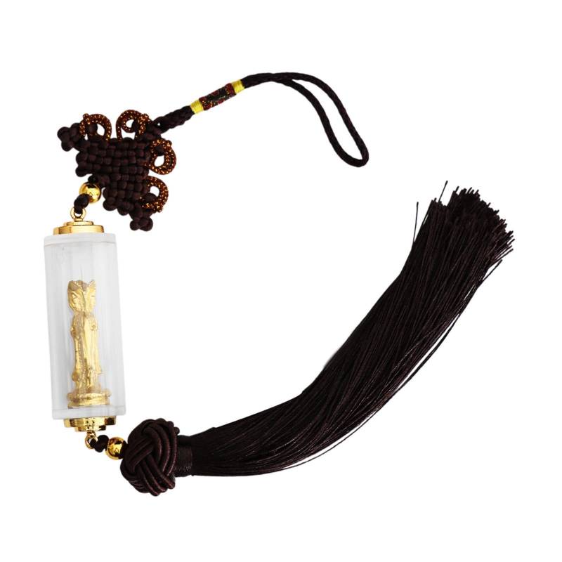 Gcljlmy Auto Rückfahrspiegel Anhänger, Buddha Guanyin Statue Hanging Ornament Skulpture Geschenk Charme Autos für Wohnmobile SUVS -LKWs baumeln (Kaffee) von Gcljlmy