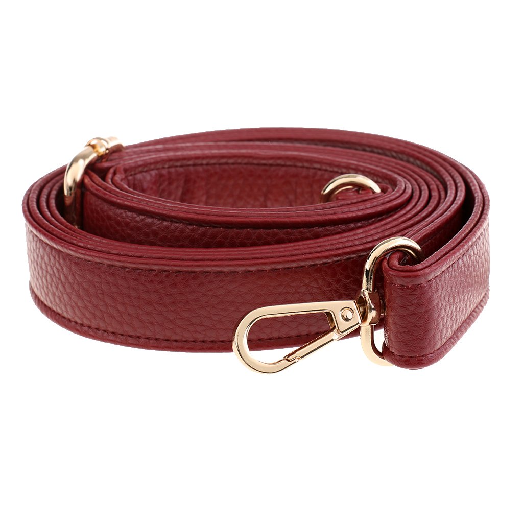 Gcljlmy PU Crossbody Tasche Schultertasche Riemen Umhängetasche Gurt 135cm (Weinrot) von Gcljlmy