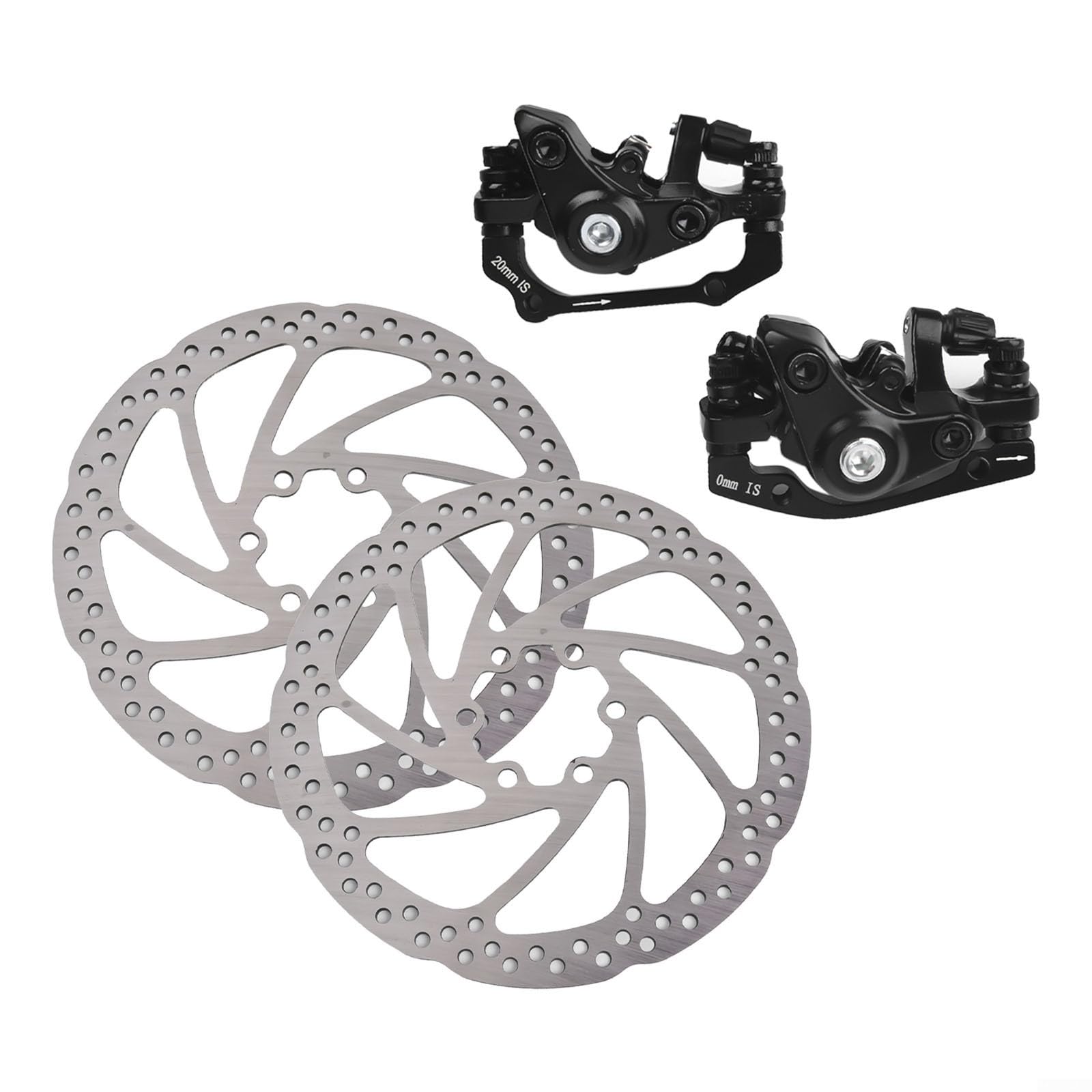 Gdfnmogo Elektrisches Fahrrad-Scheibenbremsen-Set, Bremssattel vorne und hinten, Aluminiumlegierung, starke Bremskraft, einfache Installation, MTB-Rennräder (Vorder- und Hinterradbremse mit 2 Rotoren) Gdfnmogo Elektrisches Fahrrad-Scheibenbremsen-Set, Bremssattel vorne und hinten, Aluminiumlegierung, starke Bremskraft, einfache Installation, MTB-Rennräder (Vorder- und Hinterradbremse mit 2 Rotoren) von Gdfnmogo