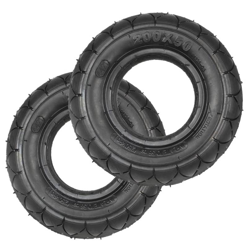 Gdraco 200x50 Vollgummireifen für Speedway Mini 4 Pro Speedtrott GX12 Explosionsgeschützte Dämpfung Scooter-Rad (2 Stücke) [Energieklasse A] von Gdraco