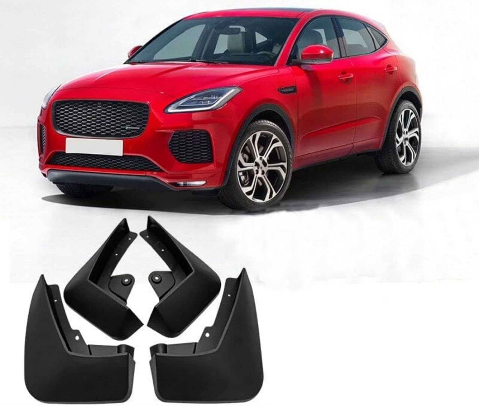 4 Stück Auto Schmutzfänger für Jaguar E Pace 2017-2021, Wasserdicht Vorne Hinten Kotflügelschoner Schlamm Spritzschutz Kratzfest von GeRRiT