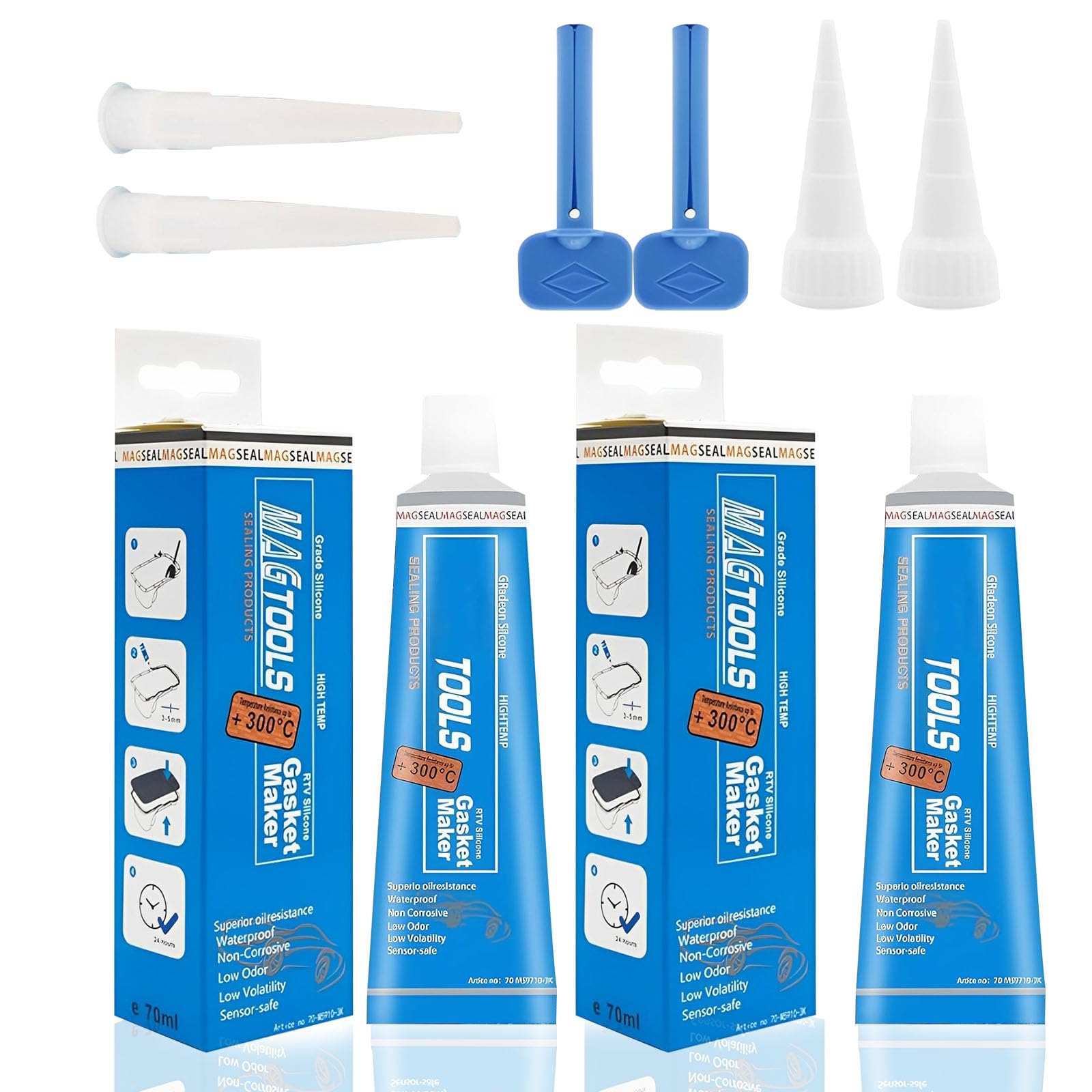 Geaanen 2 Stück Dichtmasse Motor Auspuff Dichtmasse Motor Dichtmasse Motordichtmasse Hitzebeständig Ölbeständig, Getriebemotordichtung ÖLwanne Kühler-Regenerationsdichtung (70 ml mit Klebedüse × 2) Geaanen 2 Stück Dichtmasse Motor Auspuff Dichtmasse Motor Dichtmasse Motordichtmasse Hitzebeständig Ölbeständig, Getriebemotordichtung ÖLwanne Kühler-Regenerationsdichtung (70 ml mit Klebedüse × 2) von Geaanen