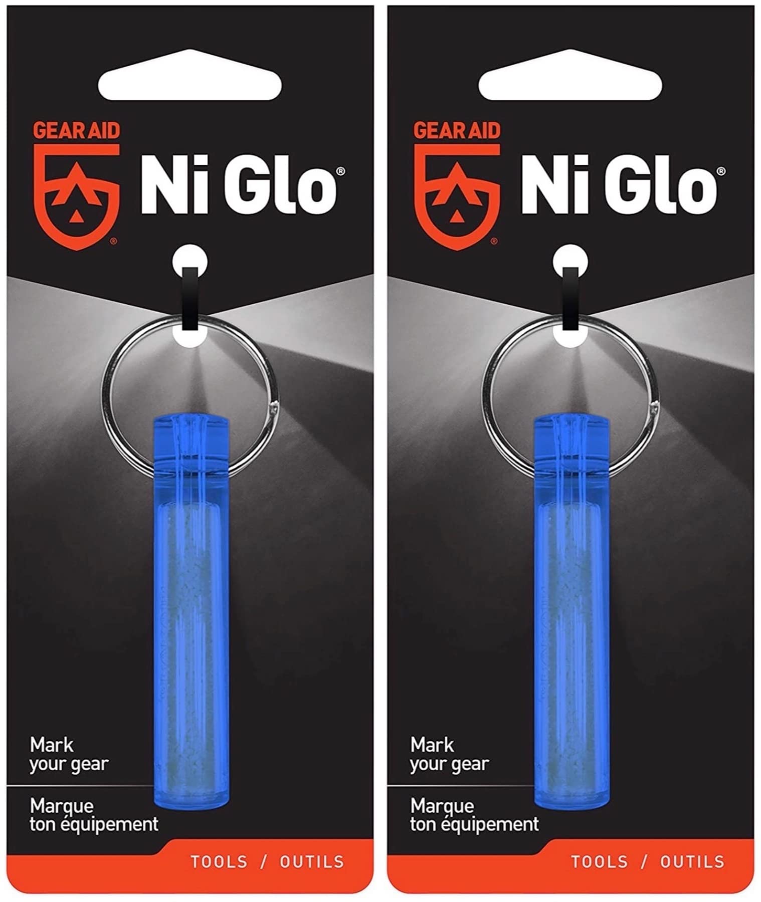 Gear Aid NI Glo, leuchtender Schlüsselanhänger, 5,1 cm, für Camping, Scuba und Nachtangeln, Blau, 2 Stück Gear Aid NI Glo, leuchtender Schlüsselanhänger, 5,1 cm, für Camping, Scuba und Nachtangeln, Blau, 2 Stück von Gear Aid