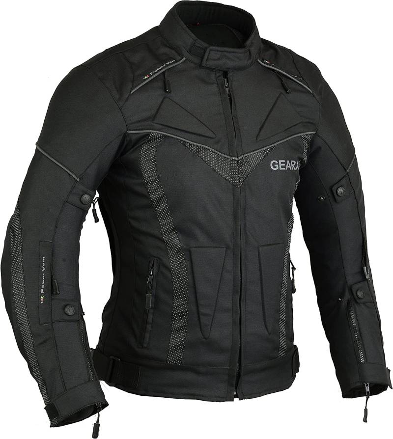 Herren BorneAir Motorradschutzjacke Wasserdicht mit Belüftungsöffnungen, 3XL von GEARX