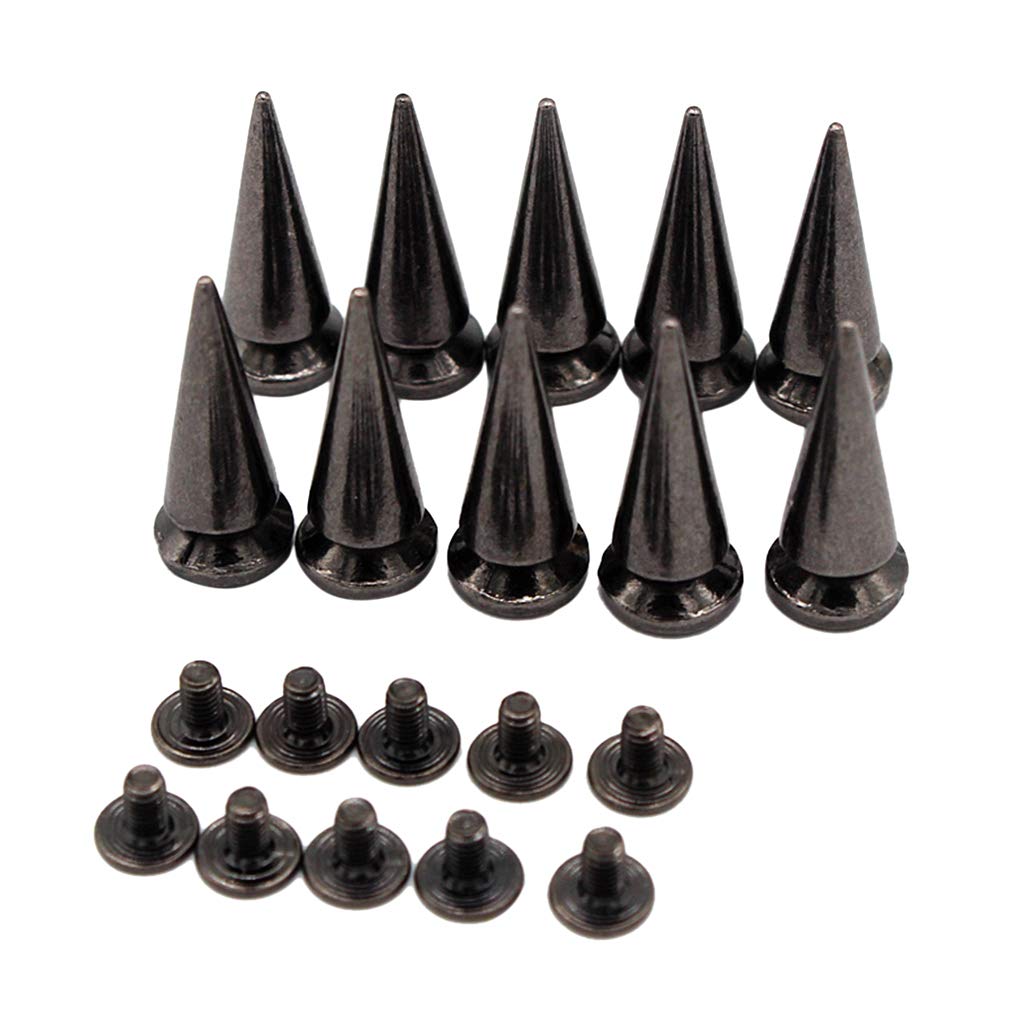 10 Sets 25 mm Kegel Schraubverschluss Metallnieten Taschen Lederwaren Nieten Punkschwarz 10 Sets 25 mm Kegel Schraubverschluss Metallnieten Taschen Lederwaren Nieten Punkschwarz von Geardeangloow