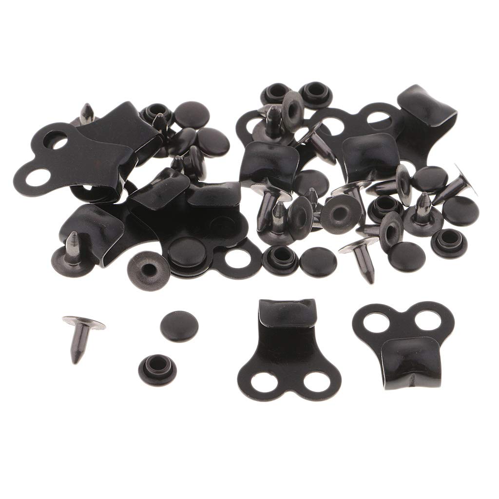 10 Sets Stiefel Spitze Haken Lace Fittings mit Nieten für Wandern Camping Schwarz 10 Sets Stiefel Spitze Haken Lace Fittings mit Nieten für Wandern Camping Schwarz von Geardeangloow