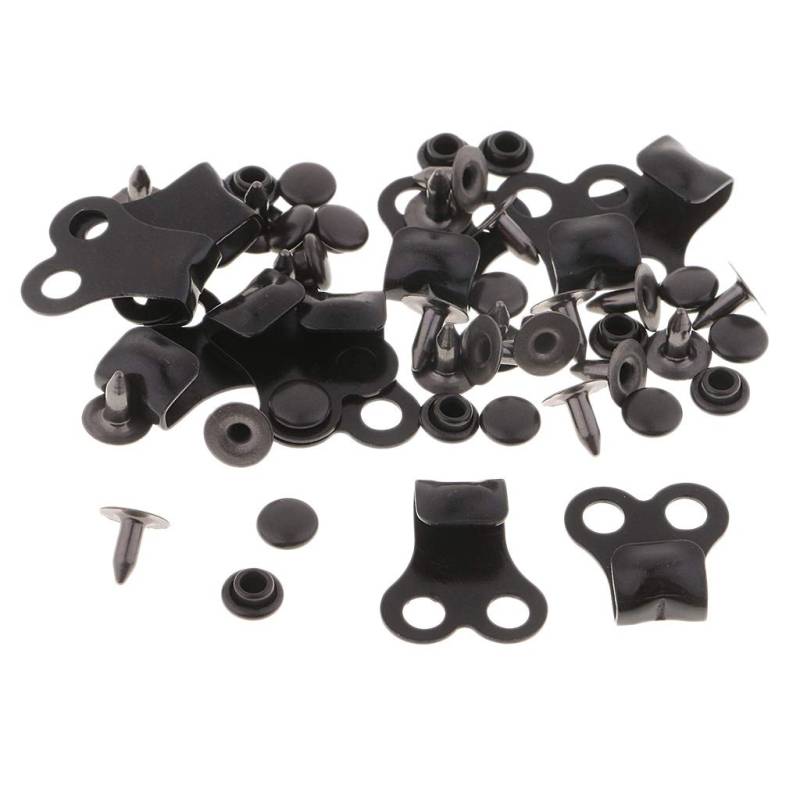10 Sets Stiefel Spitze Haken Lace Fittings mit Nieten für Wandern Camping Schwarz von Geardeangloow