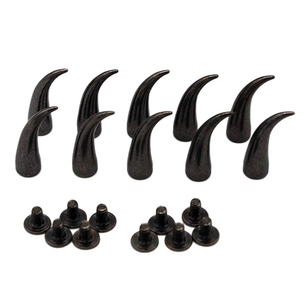 10 Sets gebogene Kegel Schraubverschluss Nieten für DIY Leder Handwerk Punk Schwarz 10 Sets gebogene Kegel Schraubverschluss Nieten für DIY Leder Handwerk Punk Schwarz von Geardeangloow