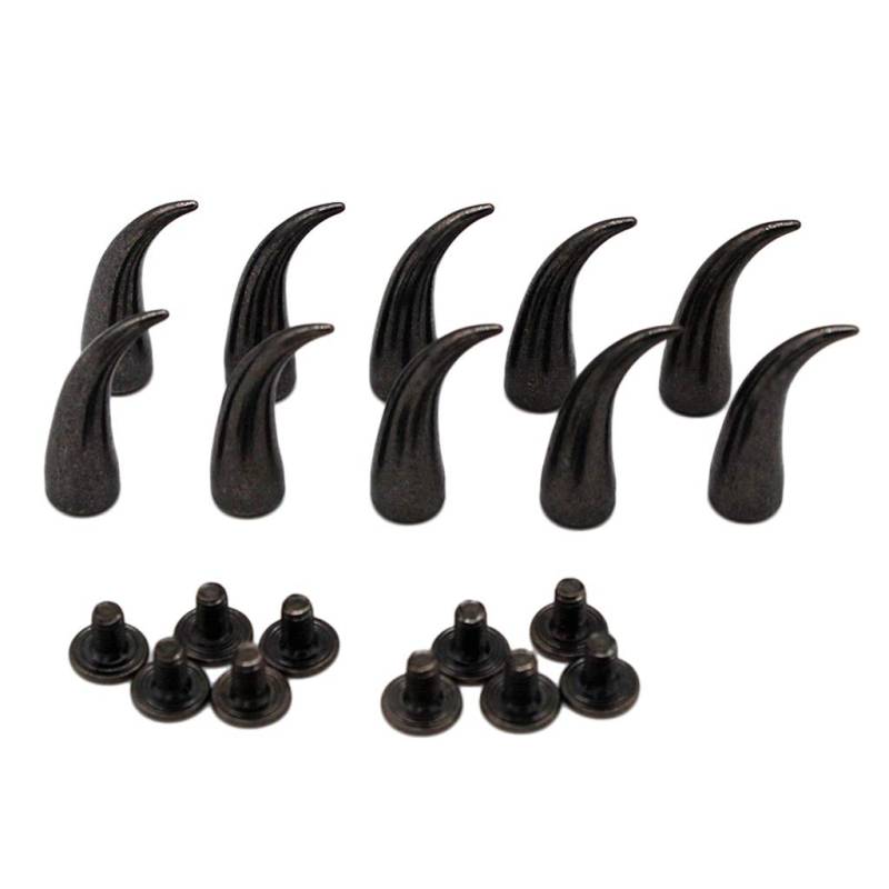 10 Sets gebogene Kegel Schraubverschluss Nieten für DIY Leder Handwerk Punk Schwarz von Geardeangloow