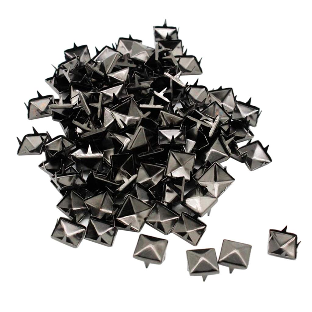 100 Sets Pyramiden-Nietbolzen, quadratisch, für Gürtel, Lederwaren, Schwarz 100 Sets Pyramiden-Nietbolzen, quadratisch, für Gürtel, Lederwaren, Schwarz von Geardeangloow
